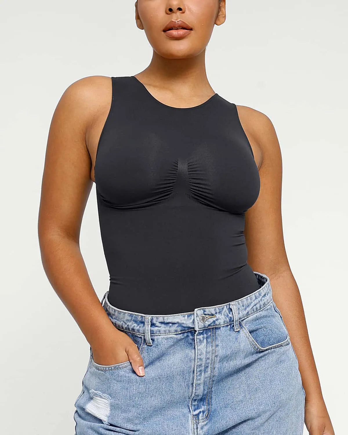 Bare Essentials™ Skin Flow™ 2.0 High Neck Thong Bodysuit